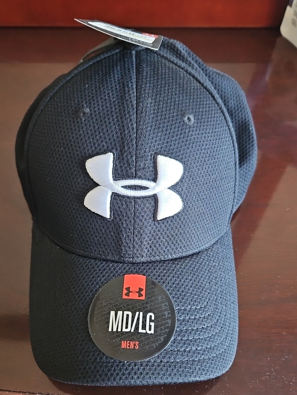 Under Armour Black Performance Mesh Cap with White Logo